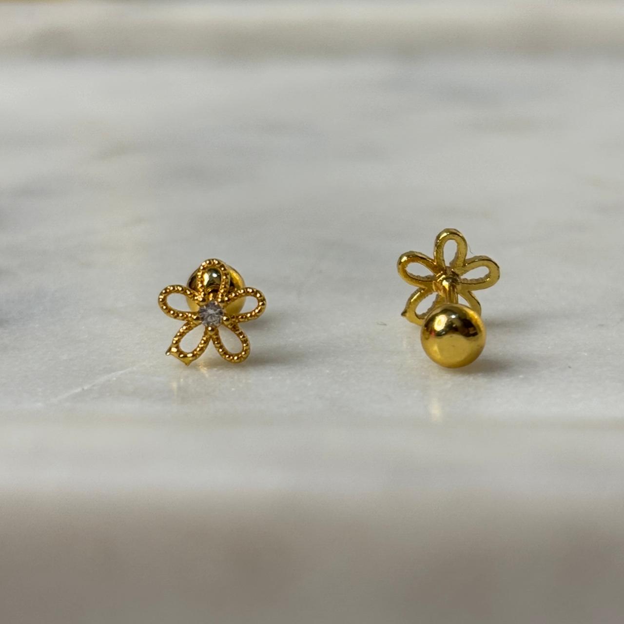 Floral Flatback Earrings