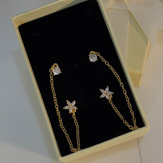 Flower chain Earrings
