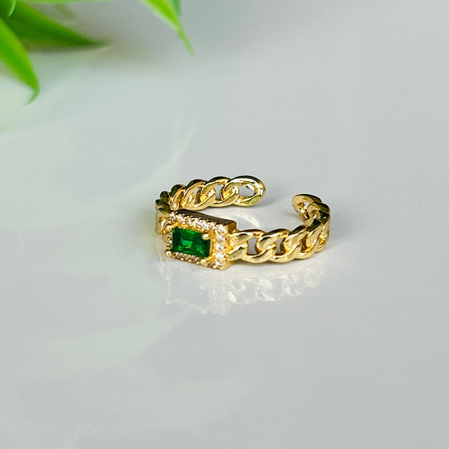 Greek Emerald Ring