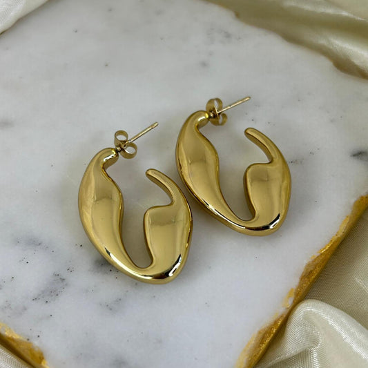 Crabby Chunky Hoop Earrings
