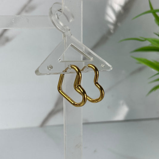 Heart Medium Hoops