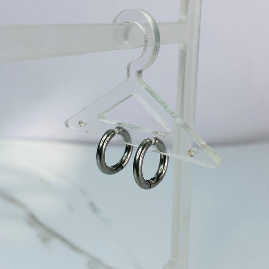 Herix No Piercing Silver Hoops