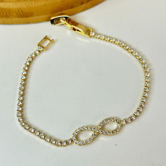 Infinity Tennis Bracelet ( Gold )