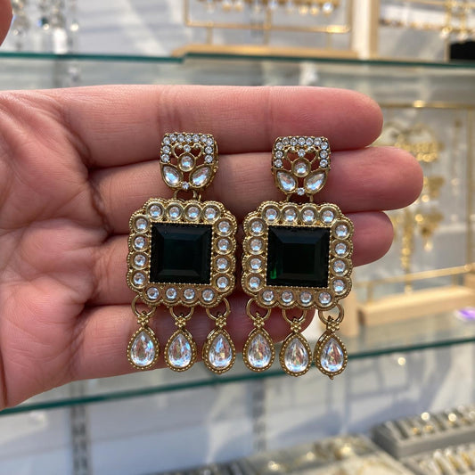 Naira Pakistani Green Earrings