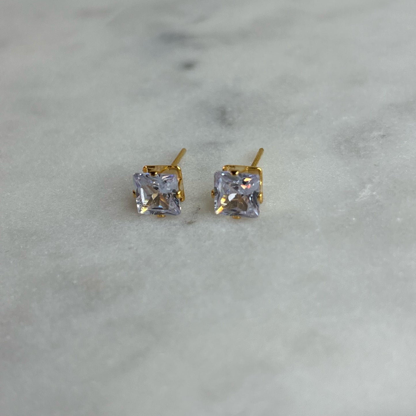 Square Solitaire Studs