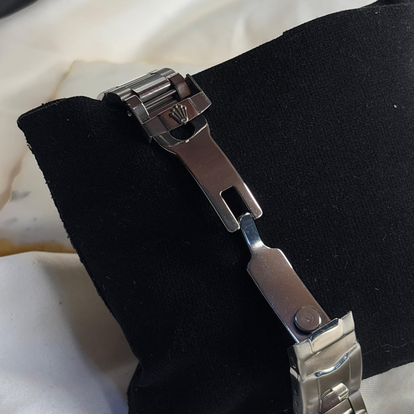 Rol-lex Silver Chronograph Watch