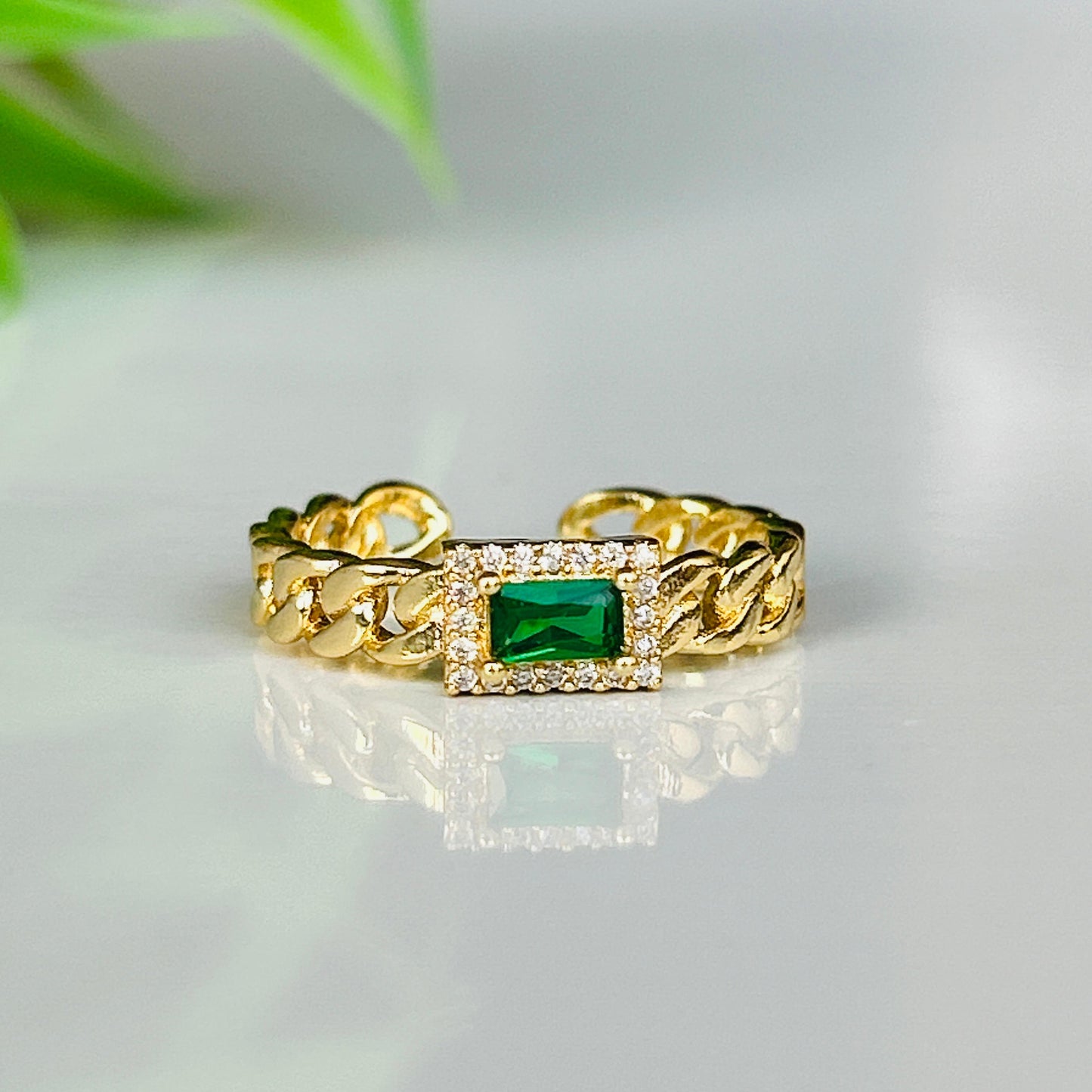 Greek Emerald Ring
