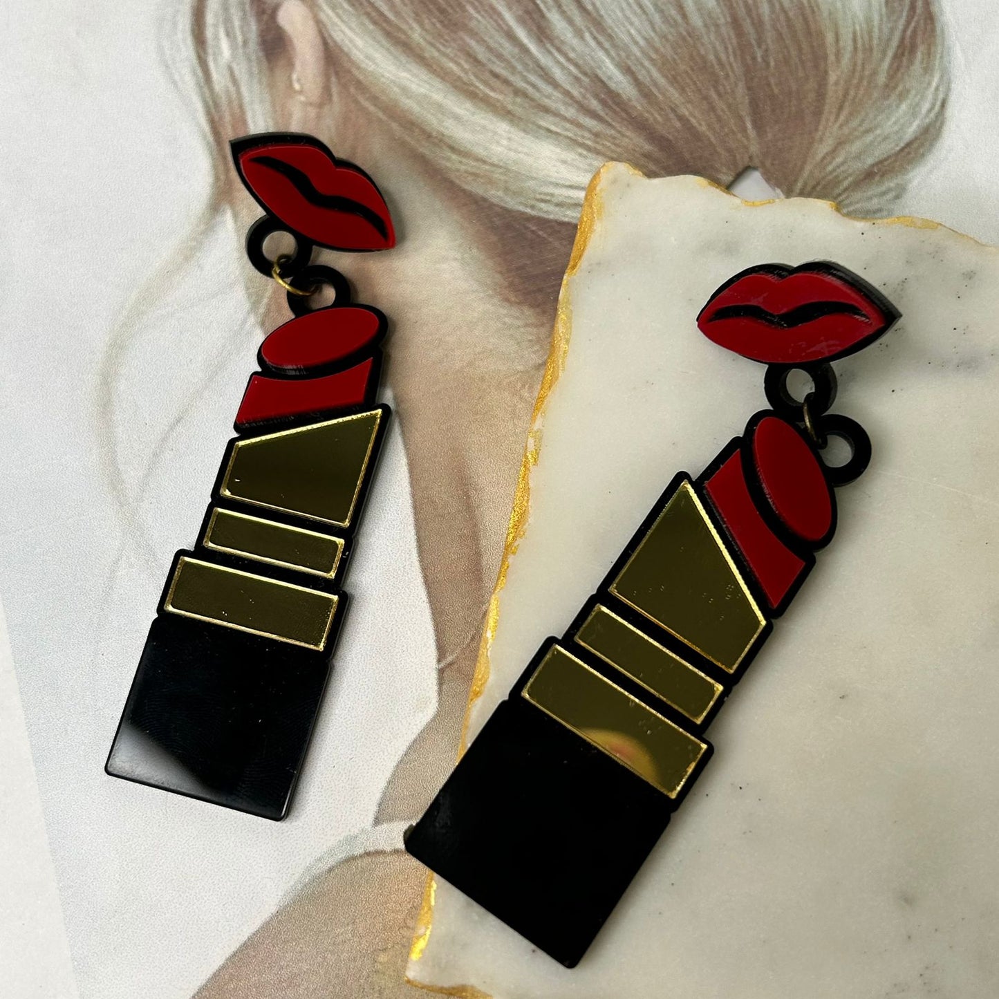 Red Lippies Earrings