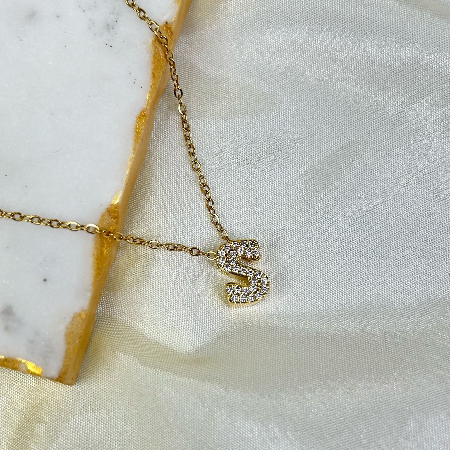 Studded Initial Necklaces