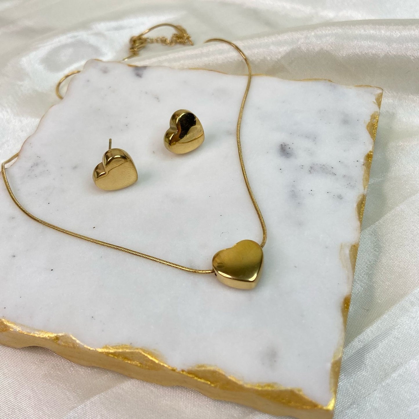 Marie Heart Jewelry Set ( Necklace+ Set)