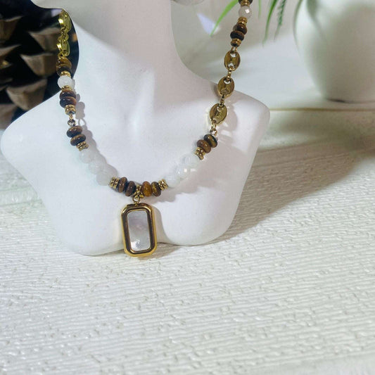 Cubic Shell Multipurpose Necklace