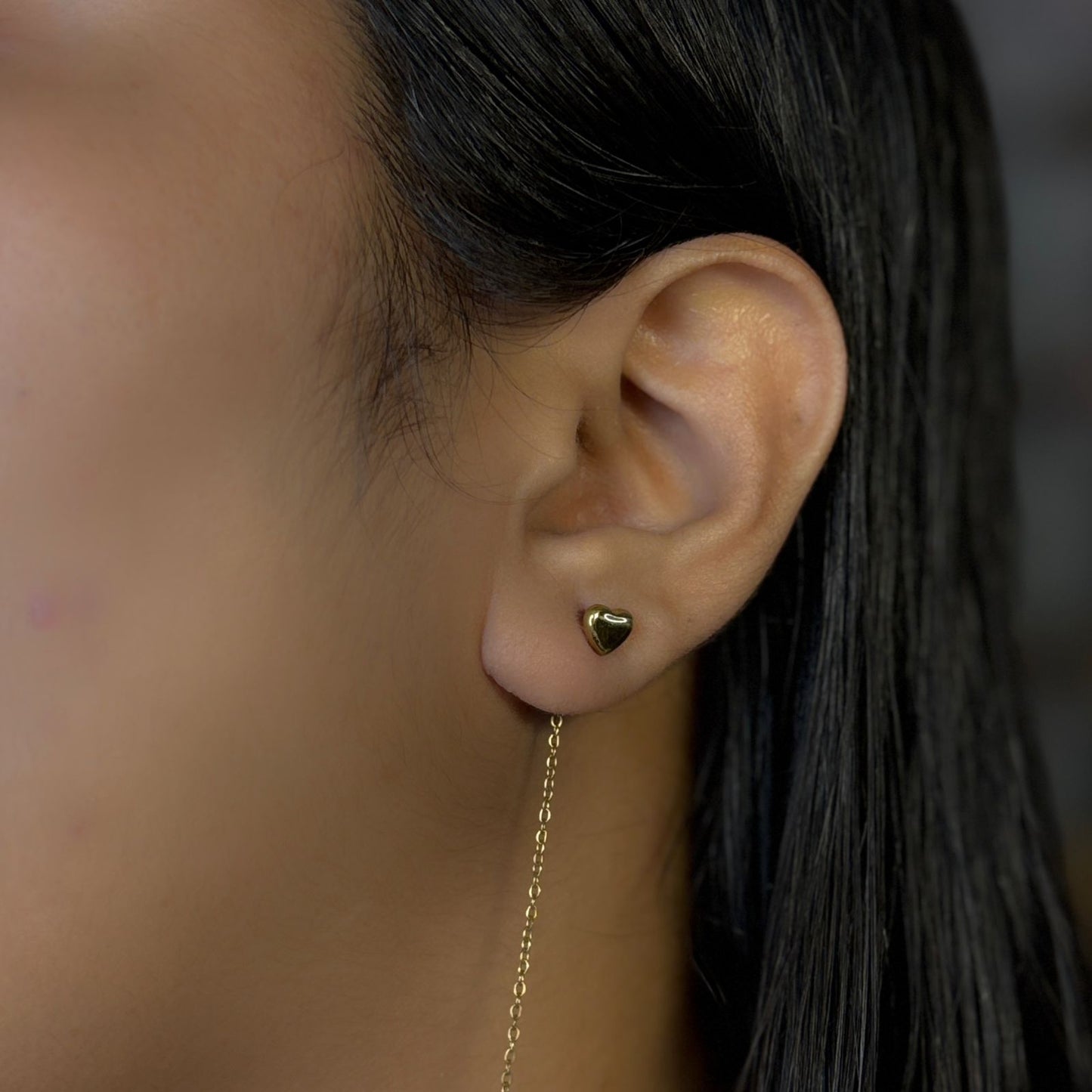 Heart Threader Earrings