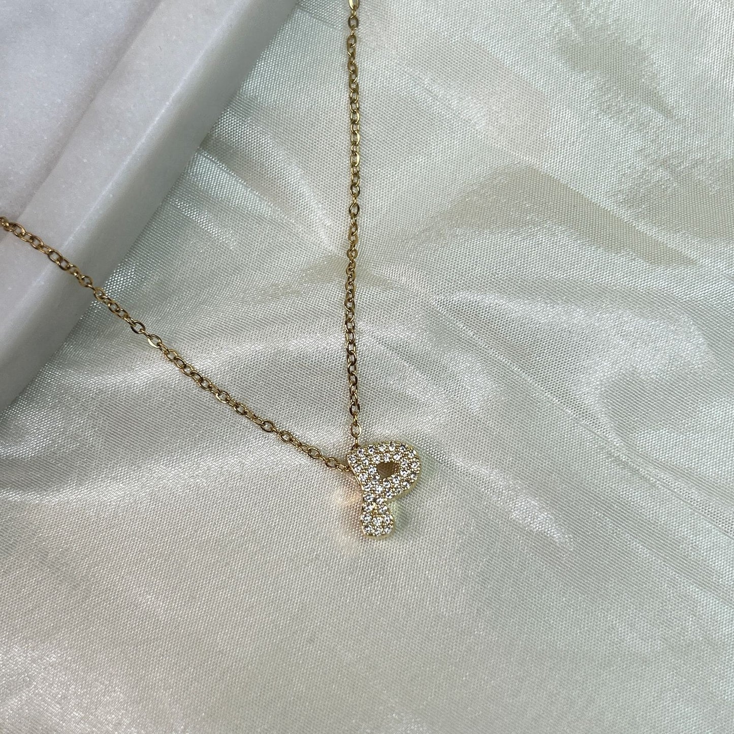 Studded Initial Necklaces
