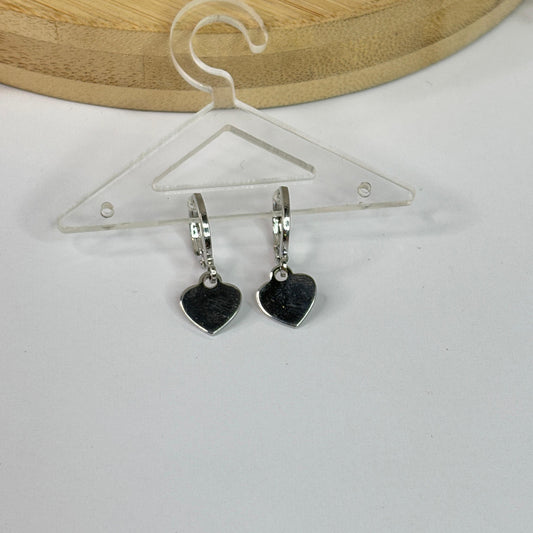Heart Huggies Earrings
