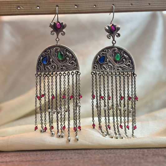 Heena Luxe German Silver Earrings