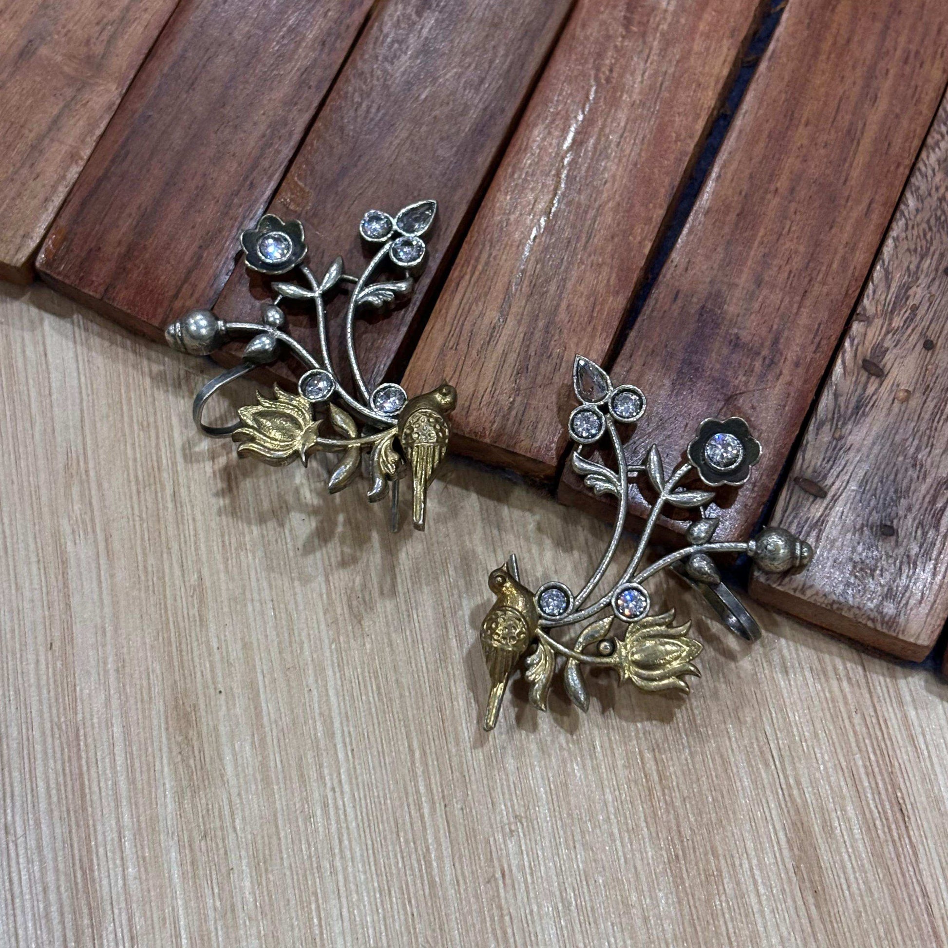 Kamal Chidiya Dual Tone Earring Cuffs