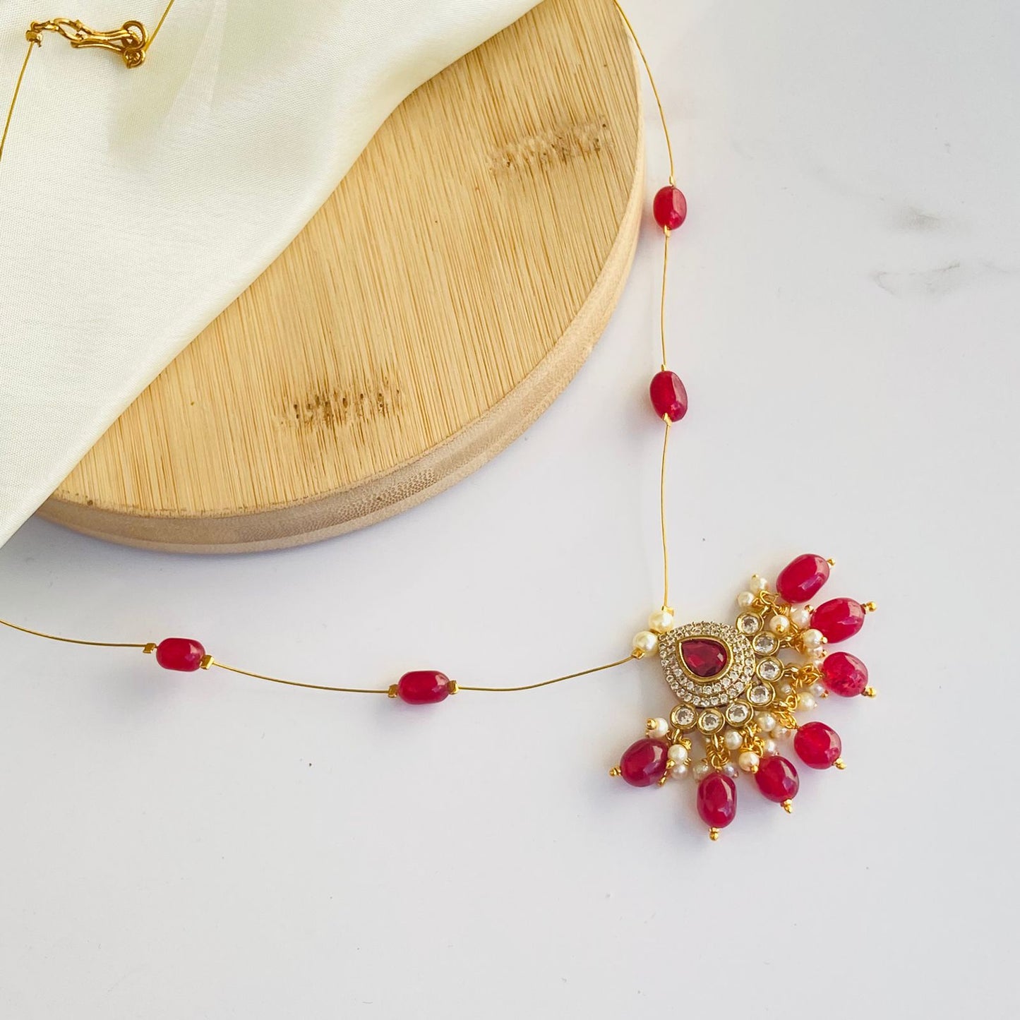 Ruby Aralya Invisible Chain Choker Necklace