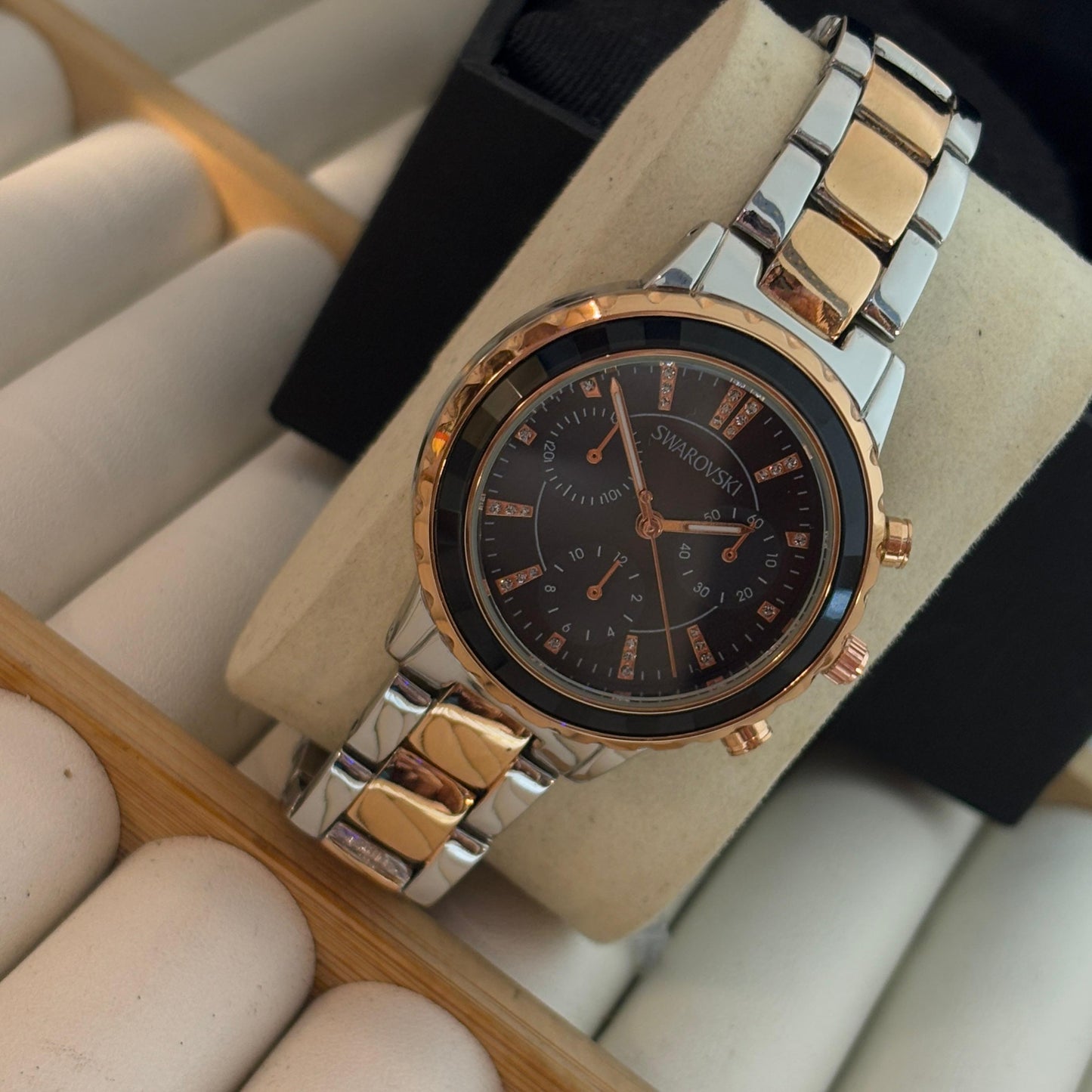 Swarovski Intricate Premium Watch ( Dual tone)