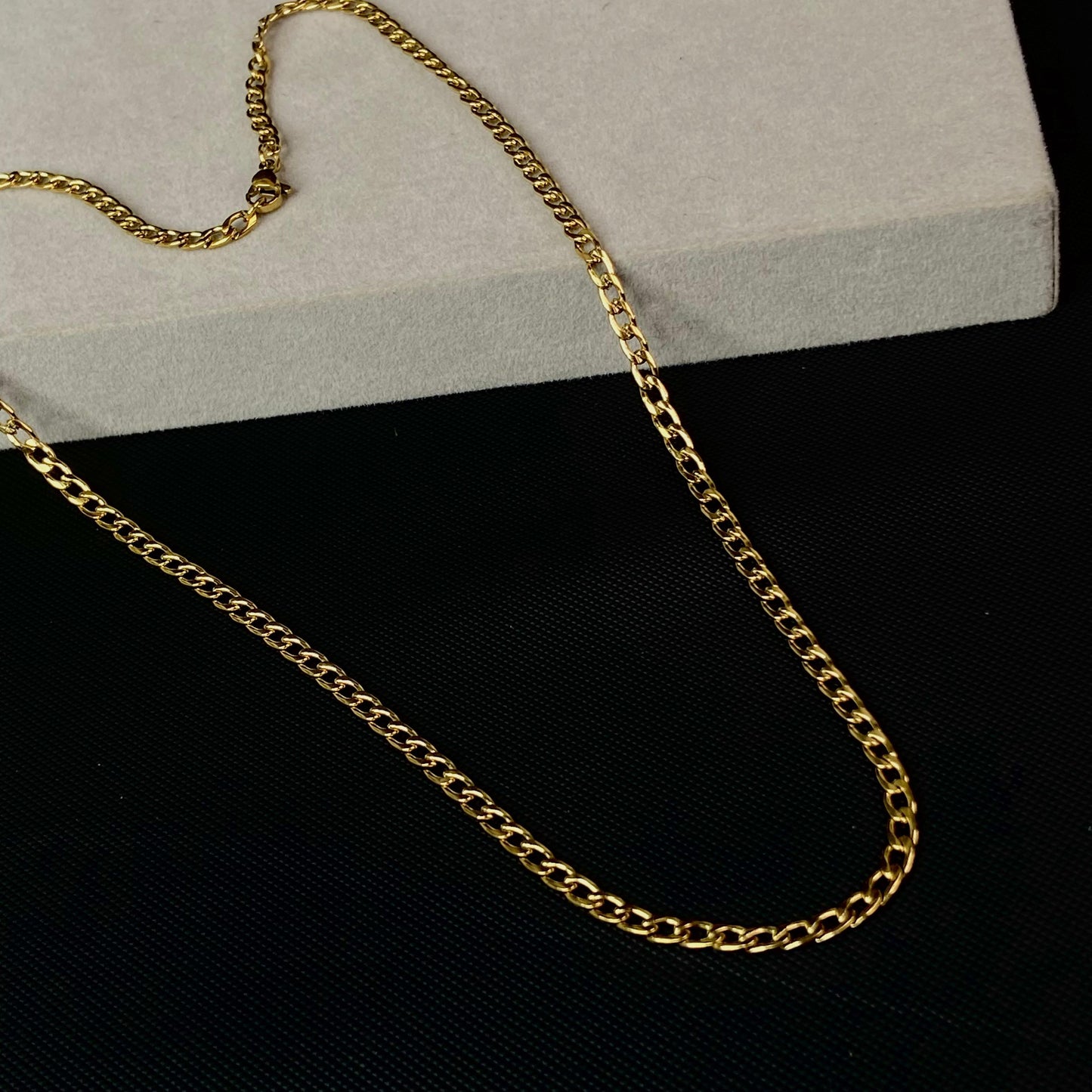 Cuban 18K Gold-Plated Men's Chain 4mm