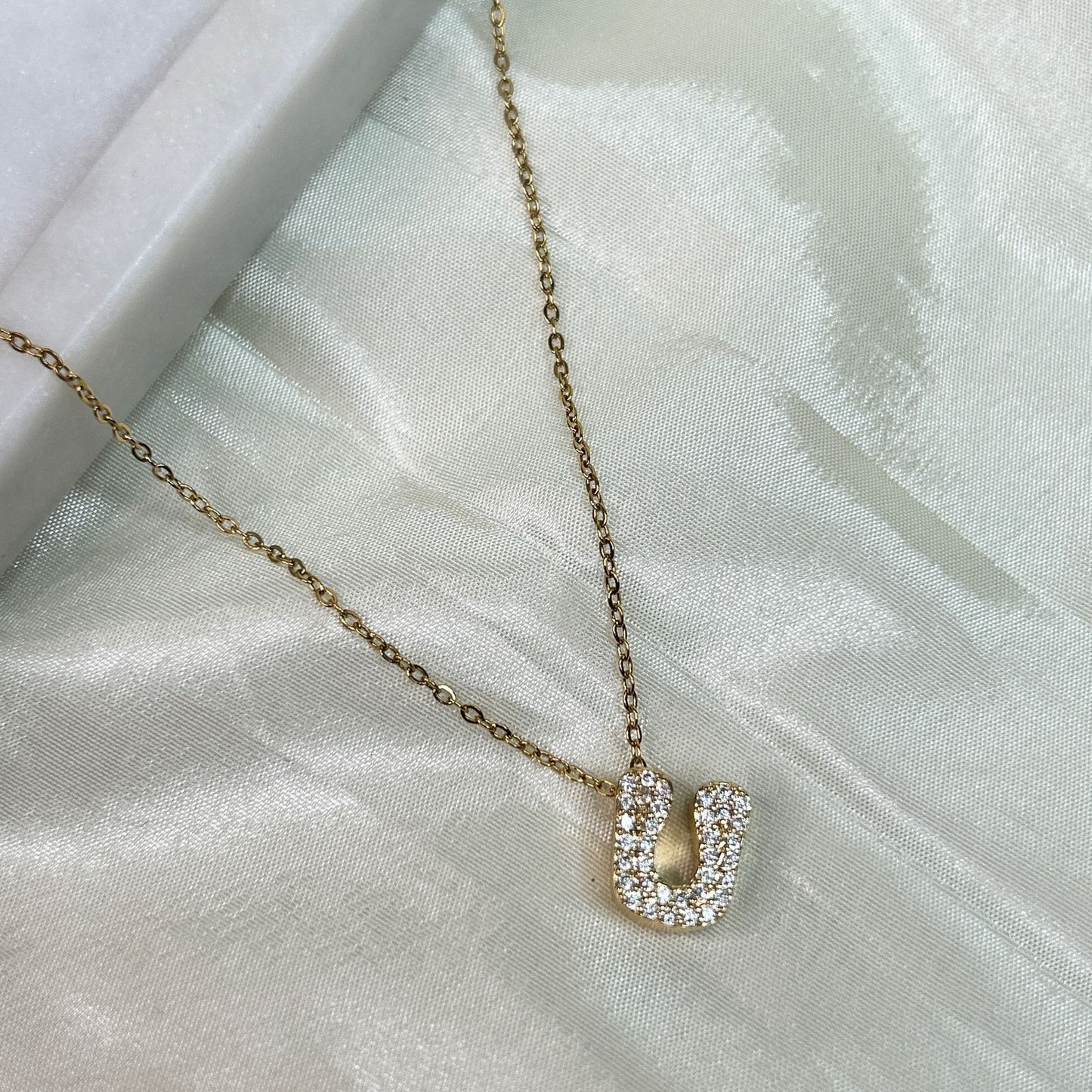 Studded Initial Necklaces