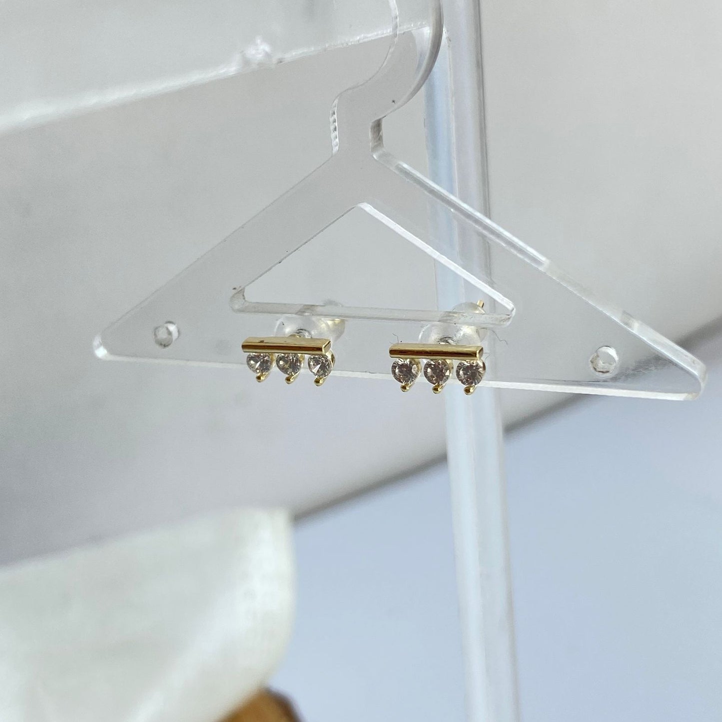 Rhinestone Bar Earrings