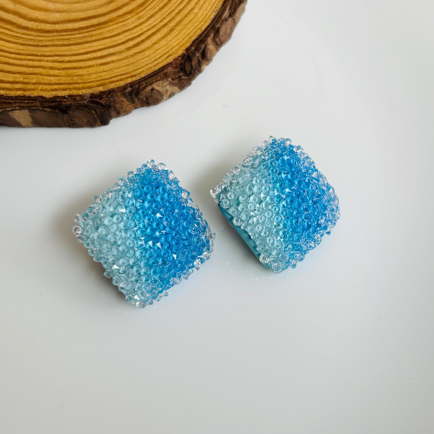 Sugar Candy Ice Square Studs