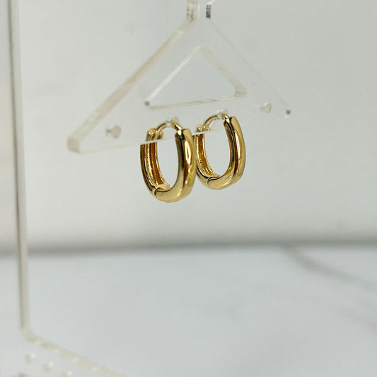 Soft Curve Gold Hoops (Micro)