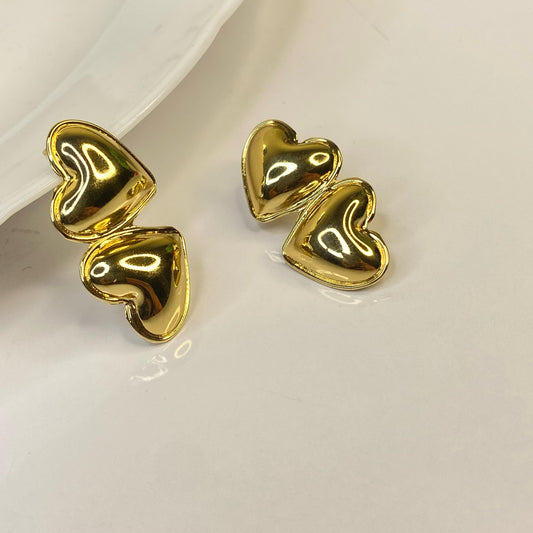 Twin Hearts Earrings