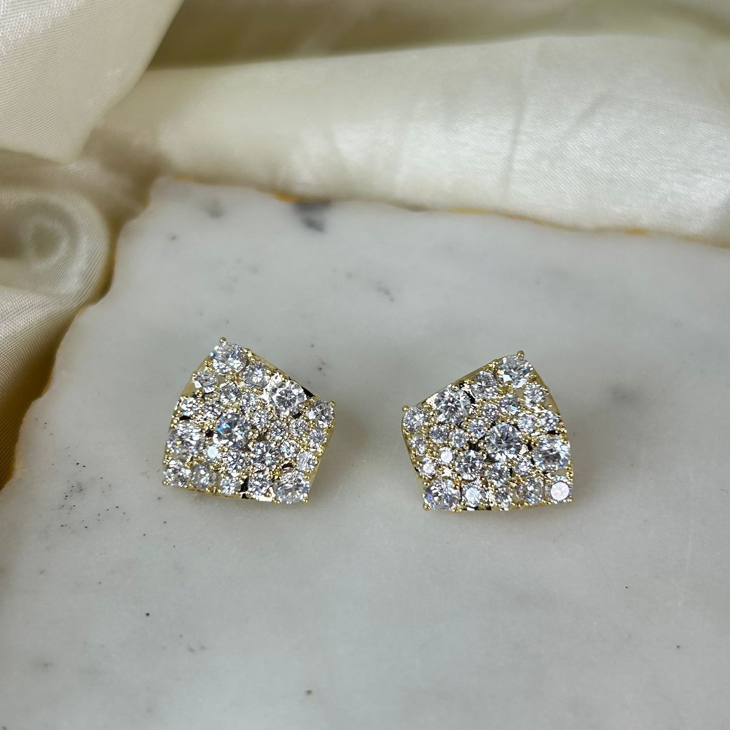 Frosted Square Earrings