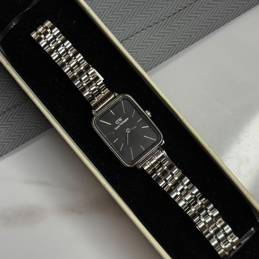 DW Square Black Dial Watch
