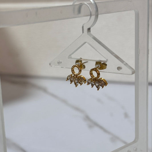 White Palasa Earrings