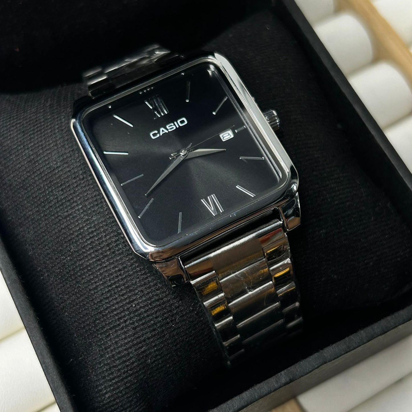 CS Classic Square Watch (Black Dial)