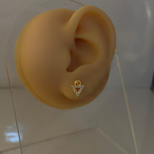 Triangle 2in1 Flatback Earrings