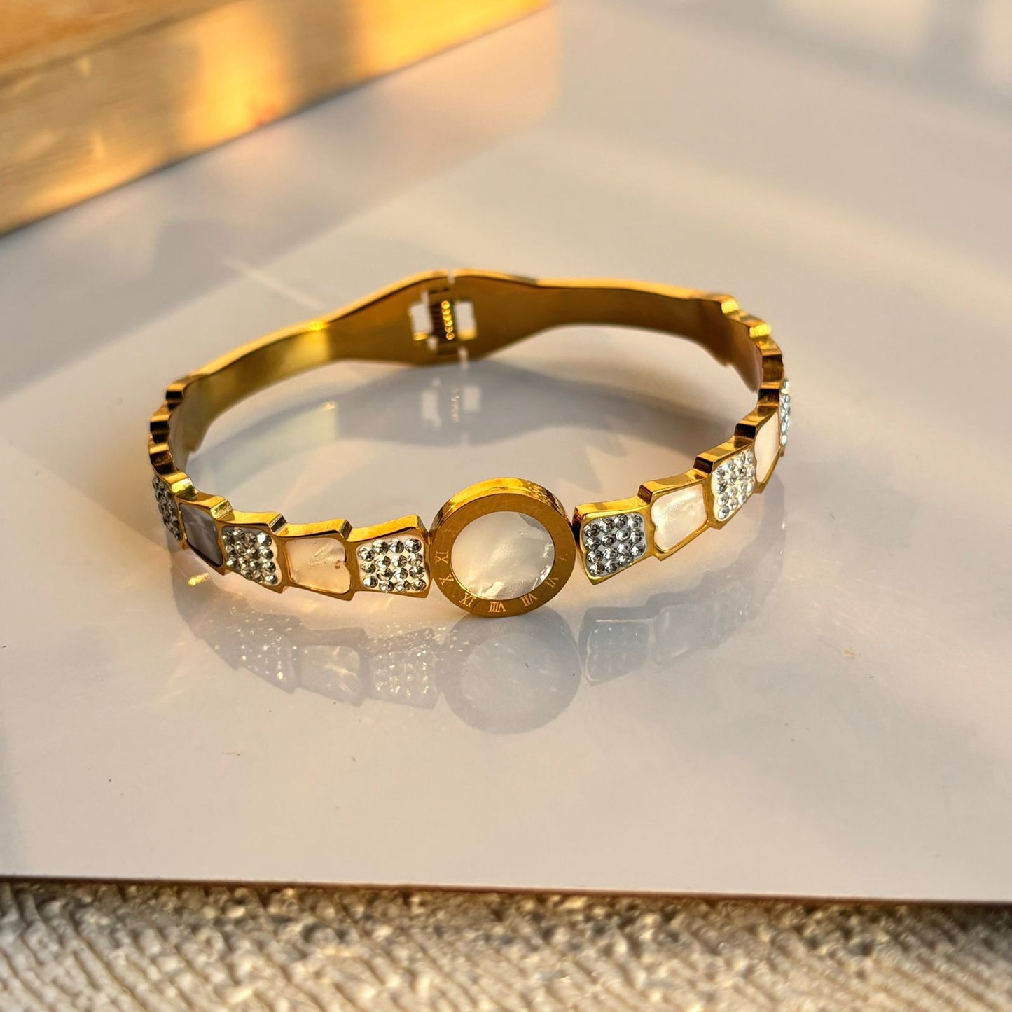 Resin Dial Statement 18K Bracelet