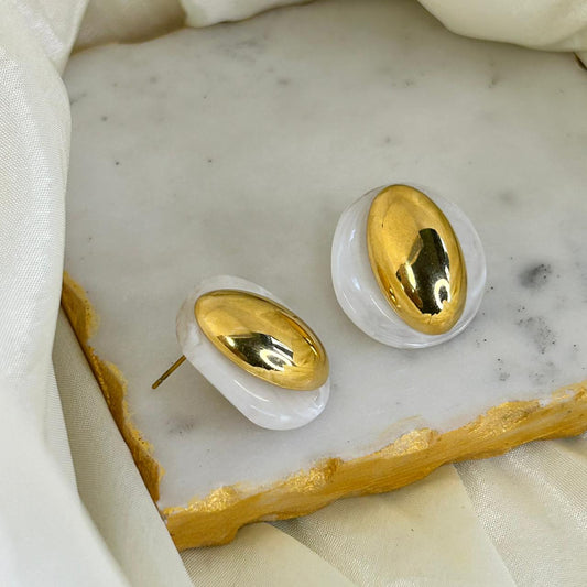 Frosty Pebble Earrings