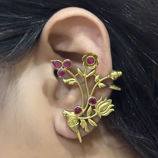 Kamal Chidiya Pink Earring Cuffs