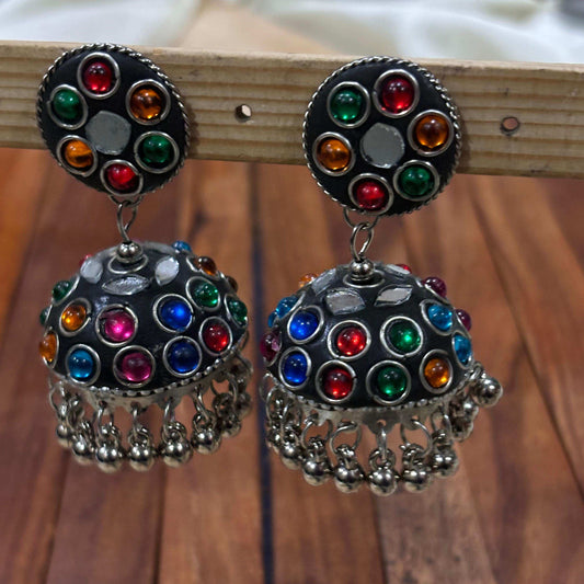 Multi Color Studded Jhumka