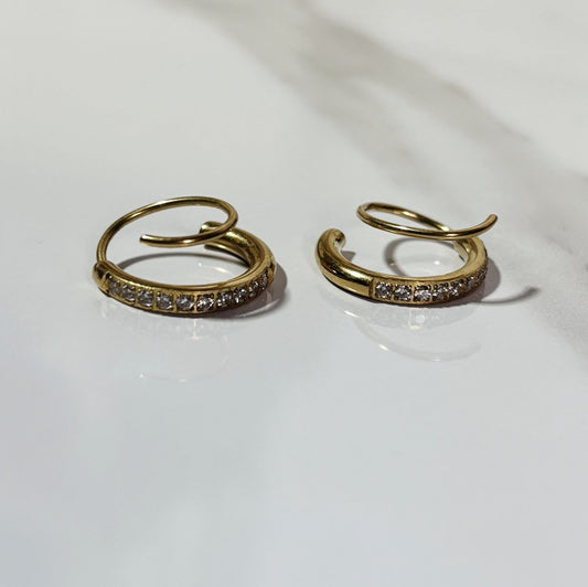 Fake Piercing Twist Earrings