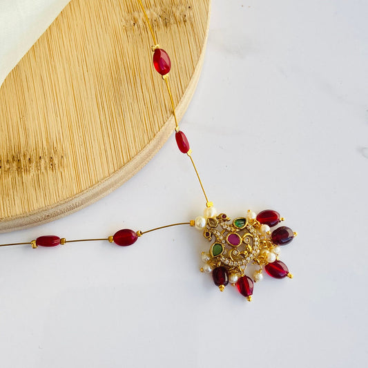Ruby Amytri Invisible Chain Choker Necklace