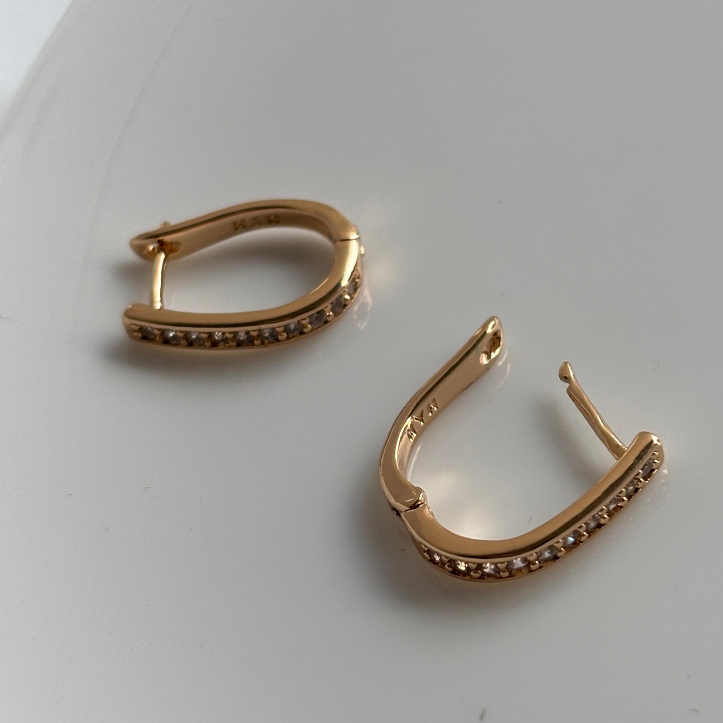 U Studded Hoops