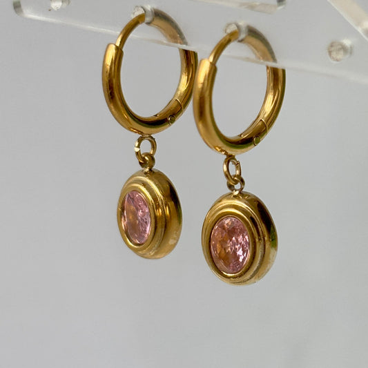 Opal Pink Hoops