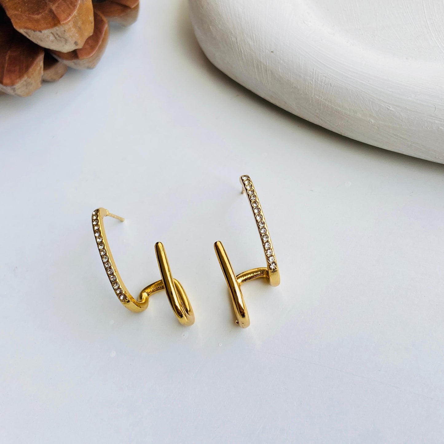Illusion Piercing Luxe Earrings