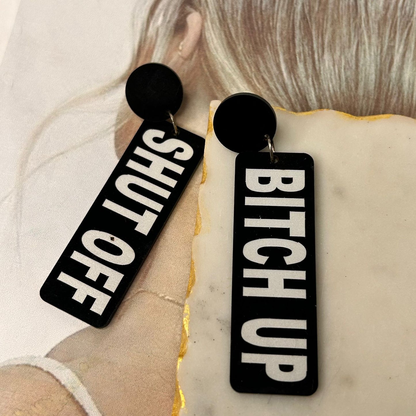 Shut Off Bich Up Earrings