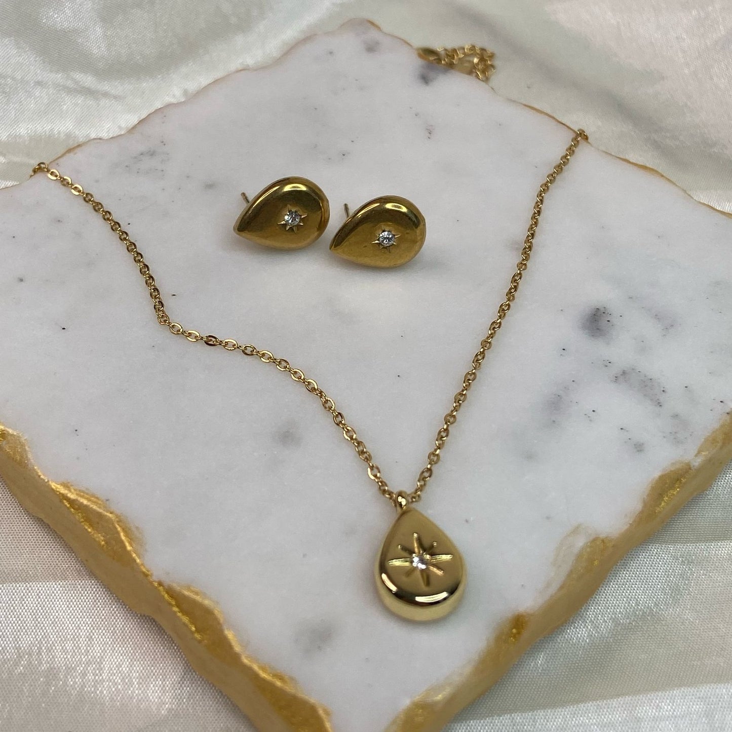 Drop Galaxy Jewelry Set (Necklace+Earring)