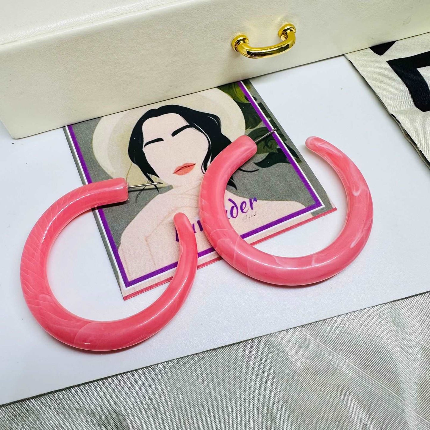 Candy Resin Big Hoops