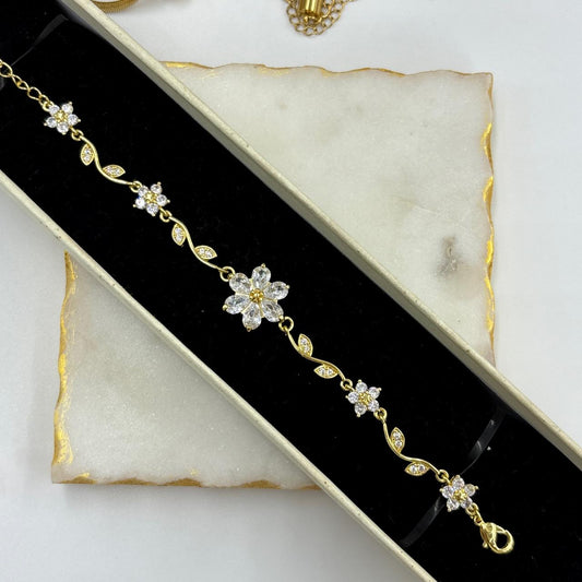Crystal Daisy Cinderella Chain Bracelet