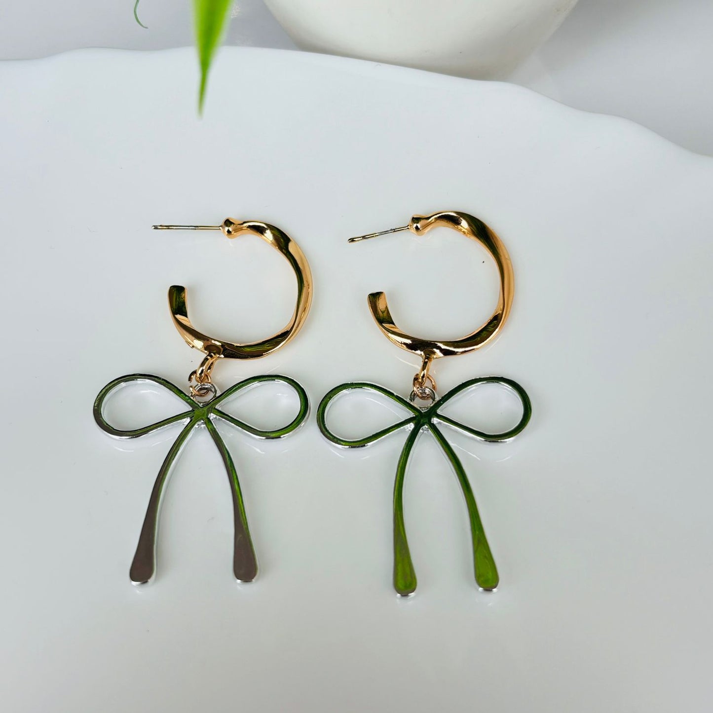 Bow Dangle Fusion Earrings