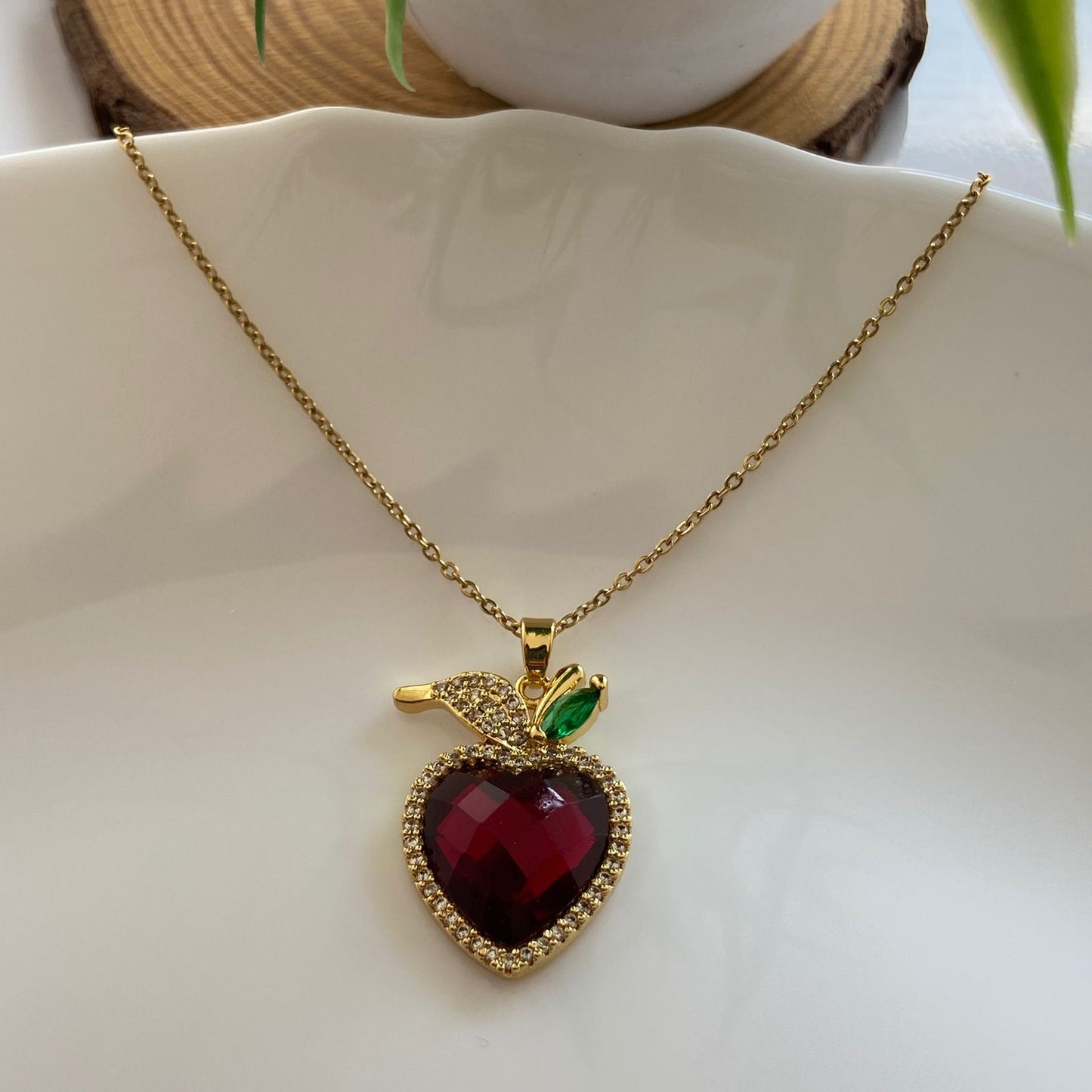 Ruby Heart Necklace