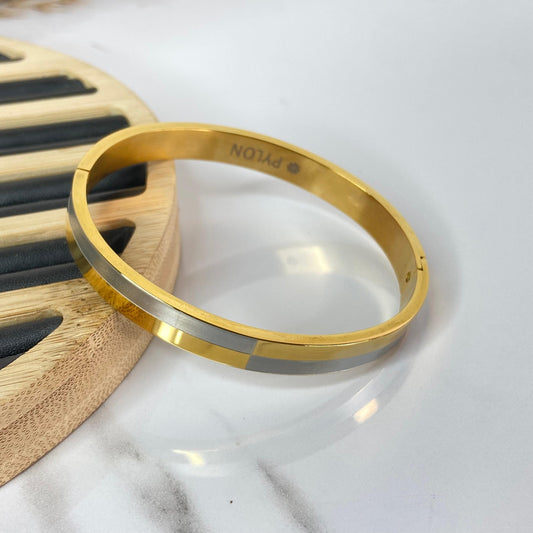 Deimos Dual Tone 18K Cuff Men's Bracelet