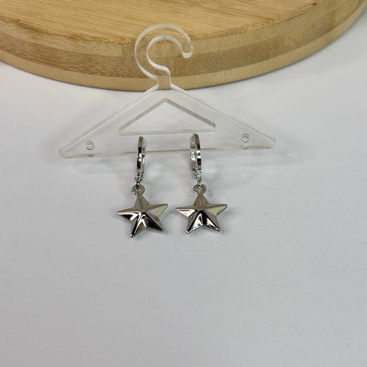 Starly Silver Huggies Earrings